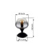 Maxy Bedside Table Lamp Matt Black Smoke Glass Shade 1x E27-6