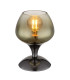 Maxy Bedside Table Lamp Gunmetal Gold Colors Glass Shade 1x E27-1