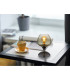 Maxy Bedside Table Lamp Gunmetal Gold Colors Glass Shade 1x E27-4