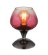 Maxy Bedside Table Lamp Gunmetal Blackberry Glass Shade 1x E27-1