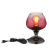 Maxy Bedside Table Lamp Gunmetal Blackberry Glass Shade 1x E27-3