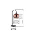 Maxy Arc Bedside Table Lamp Matt Black Copper Glass Shade 1x E27-6