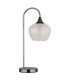 Maxy Bedside Table Lamp Gunmetal Clear Glass Shade 1x E27-2