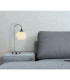 Maxy Bedside Table Lamp Gunmetal Clear Glass Shade 1x E27-5