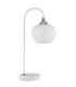 Maxy Arc Bedside Table Lamp White Matt Opal Glass Shade 1x E27-2