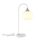 Maxy Arc Bedside Table Lamp White Matt Opal Glass Shade 1x E27-4
