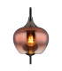 Maxy Dome Wall Lamp Matt Black Copper Glass Shade 1x E27-3