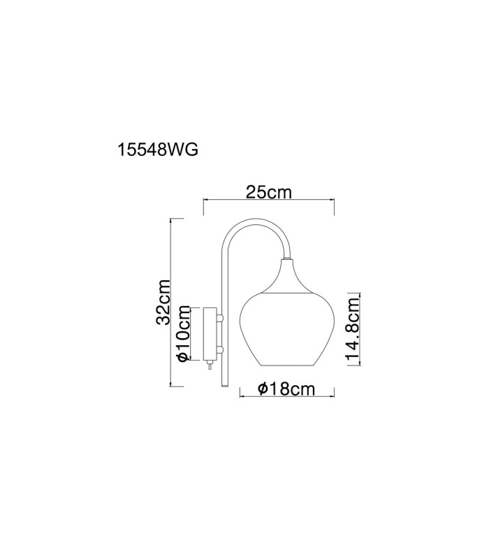 Maxy Dome Wall Lamp Matt Black Copper Glass Shade 1x E27-5