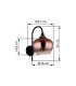 Maxy Dome Wall Lamp Matt Black Copper Glass Shade 1x E27-6