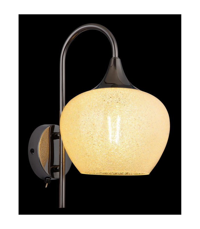Maxy Dome Wall Lamp Gunmetal Clear Glass Shade 1x E27-4