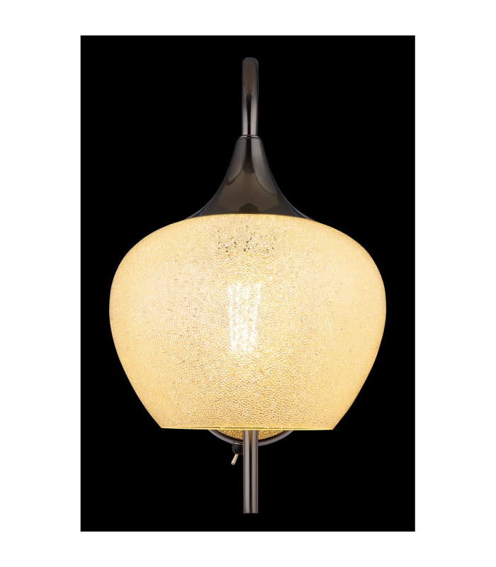 Maxy Dome Wall Lamp Gunmetal Clear Glass Shade 1x E27-5