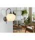 Maxy Dome Wall Lamp Gunmetal Clear Glass Shade 1x E27-6