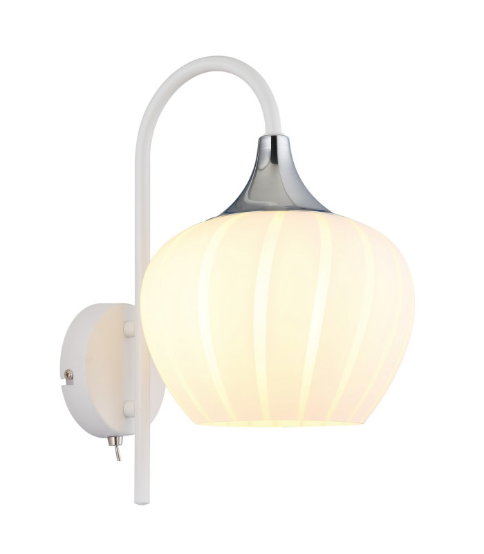 Maxy Dome Wall Lamp White Matt Opal Glass Shade 1x E27-1