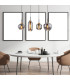 Matt Bar Pendant Ceiling Light Matt Black Smoke Glass Shade 4x E27-5