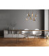 Matt Cluster Pendant Ceiling Light Matt Black Brown Smoke Glass Shade 6x E27-5
