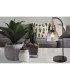 Mattea Bedside Table Lamp Matt Black Smoke Glass Shade 1x E27-4