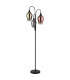 Lavus Multi Arm Floor Lamp Matt Black Glass Shade 3x E27-2