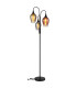 Lavus Multi Arm Floor Lamp Matt Black Glass Shade 3x E27-4