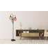 Lavus Multi Arm Floor Lamp Matt Black Glass Shade 3x E27-5