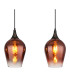 Lavus Bar Pendant Ceiling Light Gunmetal Red Glass Shade 3x E27-4