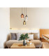 Lavus Cluster Pendant Ceiling Light Matt Black Glass Shade 3x E27-4