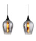 Lavus Bar Pendant Ceiling Light Matt Black Smoke Glass Shade 3x E27-4