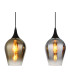 Lavus Bar Pendant Ceiling Light Matt Black Glass Shade 3x E27-4