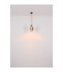 Lavus Dome Pendant Ceiling Light Matt Black Chromed Glass Shade 1x E27-5