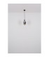 Lavus Dome Pendant Ceiling Light Matt Black Chromed Glass Shade 1x E27-6