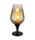 Lavus Bedside Table Lamp Matt Black Gold Colors Glass Shade 1x E27-1