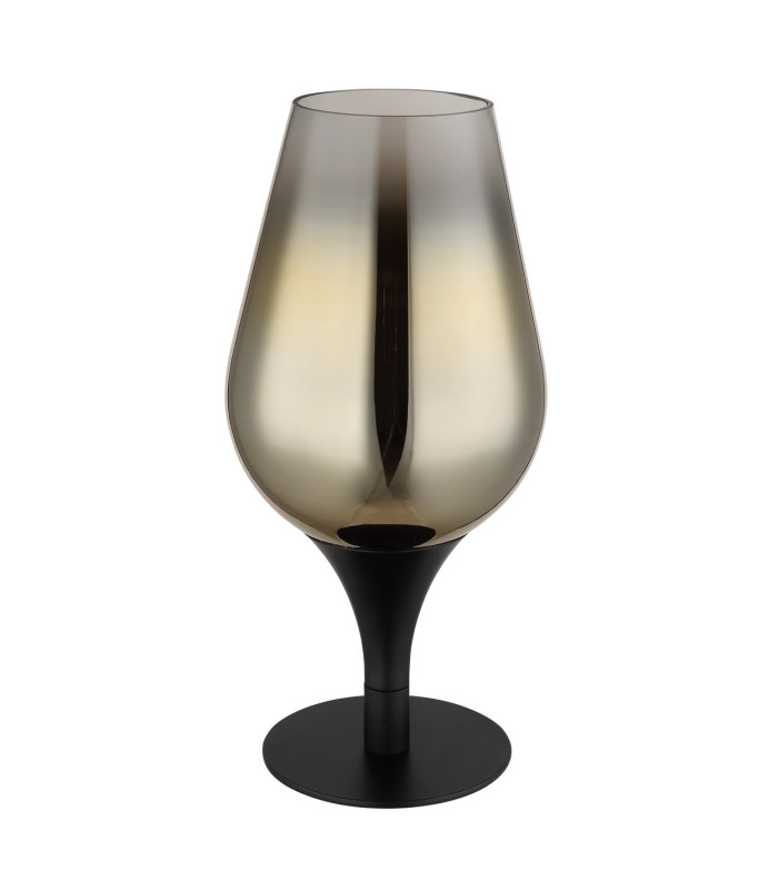 Lavus Bedside Table Lamp Matt Black Gold Colors Glass Shade 1x E27-2