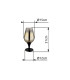 Lavus Bedside Table Lamp Matt Black Gold Colors Glass Shade 1x E27-5