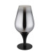 Lavus Bedside Table Lamp Matt Black Chromed Glass Shade 1x E27-2