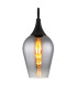 Lavus Dome Wall Lamp Matt Black Chromed Glass Shade 1x E27-3