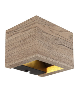 Alina Up & Down Wall Lamp Wood Look Dark LED 3000K-1