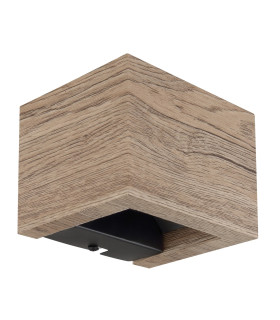 Alina Up & Down Wall Lamp Wood Look Dark LED 3000K-2