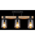 Lila Ceiling Spotlight Bar Matt Black Smoke Glass Shade 3x E27-6