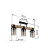 Lila Ceiling Spotlight Bar Matt Black Smoke Glass Shade 3x E27-11