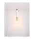 Dorothea Dome Pendant Ceiling Light Black Glass Shade 1x E27-5