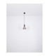 Dorothea Dome Pendant Ceiling Light Black Glass Shade 1x E27-6