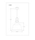 Dorothea Dome Pendant Ceiling Light Black Glass Shade 1x E27-8