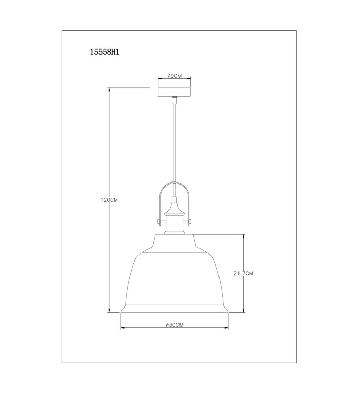 Dorothea Dome Pendant Ceiling Light Black Glass Shade 1x E27-8