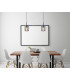Kammi Wire Frame Pendant Ceiling Light Matt Black Smoke Glass Shade 1x E27-5
