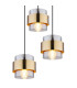 Milley Cluster Pendant Ceiling Light Matt Black Glass Shade 3x E27-3