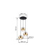 Milley Cluster Pendant Ceiling Light Matt Black Glass Shade 3x E27-7