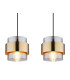 Milley Bar Pendant Ceiling Light Matt Black Glass Shade 4x E27-4