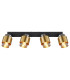 Milley Ceiling Spotlight Bar Matt Black Smoke Glass Shade 4x E27-4