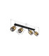 Milley Ceiling Spotlight Bar Matt Black Smoke Glass Shade 4x E27-8