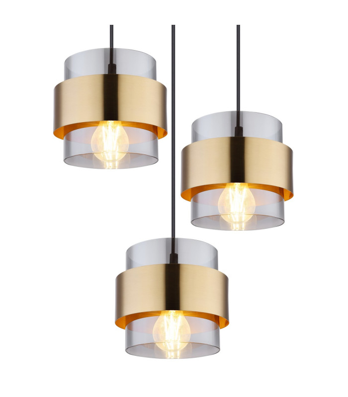 Milley Cluster Pendant Ceiling Light Matt Black Glass Shade 8x E27-4