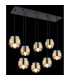 Milley Cluster Pendant Ceiling Light Matt Black Glass Shade 8x E27-5